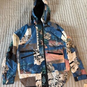 FP Movement by Free People Floral Ski Jacket - Blue, Pink, Cream